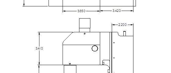 Industrial machine schematic with dimensions Industrial machine schematic with dimensions